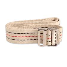 BELT, GAIT COTTON METAL BUCKLEWHT 60″