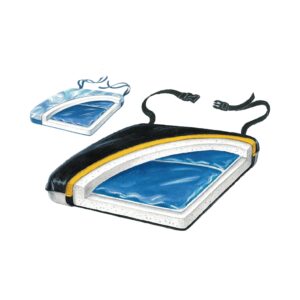 CUSHION, THIN LINE GEL WPOLY CVR 16″X16″X1.5″