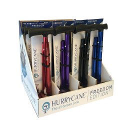 Folding Cane HurryCane Freedom Red Aluminum