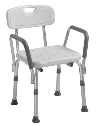 Drive Bath Bench Removable Arms 16 Inch 300 lb