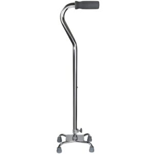 Small Base Quad Cane McKesson Chrome Steel