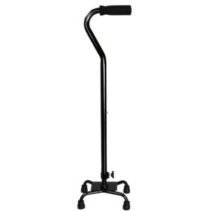 Small Base Quad Cane McKesson Black Steel