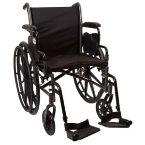 Lightweight Wheelchair McKesson 18 Inch Desk Arm Swing Footrest