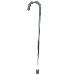 Round Handle Cane Days Gray/Silver Aluminum