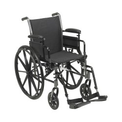 Lightweight Wheelchair McKesson 18 Inch Desk Arm Swing Footrest