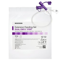 Feeding Extension Set Enfit 12 Inch Y-Port Right Angle