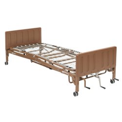Hospital Bed with Full Rails Hand Crank/Drive Medical
