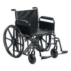 Bariatric Wheelchair McKesson 22 Inch Full Arm Swing Footrest