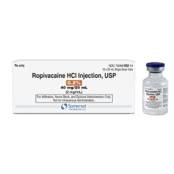 Ropivacaine HCl PF 0.2% Injection 20 mL