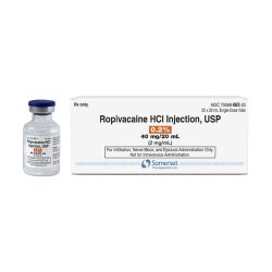 Ropivacaine HCl PF 0.2% Injection 20 mL