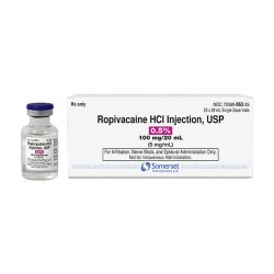 Ropivacaine HCl PF 0.5% Injection 20 mL