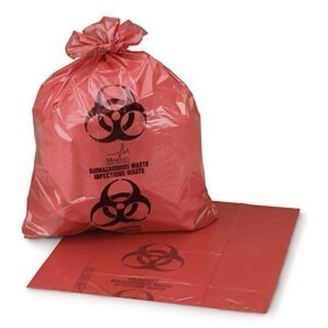 Biohazard Waste Bag Biohazard Symbol / Biohazardous Waste / Infectious Waste 33 gal. Red 33 X 39 Inch