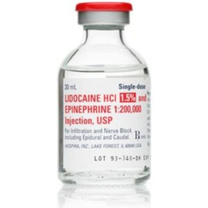 Lidocaine HCl / Epi 1.5% - 1:200,000 Injection 30 mL