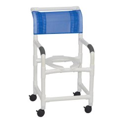 MJM Shower Chair PVC Frame 18 x 22 Inch 300 lb