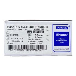 Uncuffed Tracheostomy Tube Bivona FlexTend Size 3.5 Pediatric