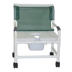 MJM Commode Shower Chair Deluxe 26 Inch 425 lb
