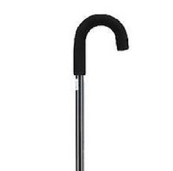 Round Handle Cane Lumex Black Aluminum