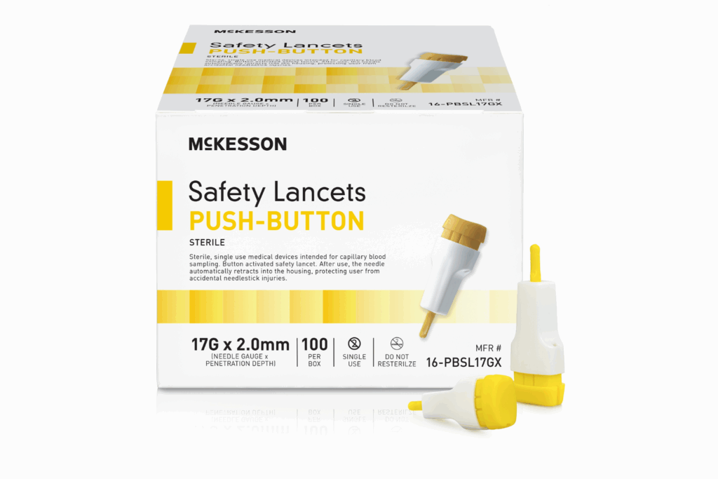 Safety Lancet 1.5 mm Blade Push Button