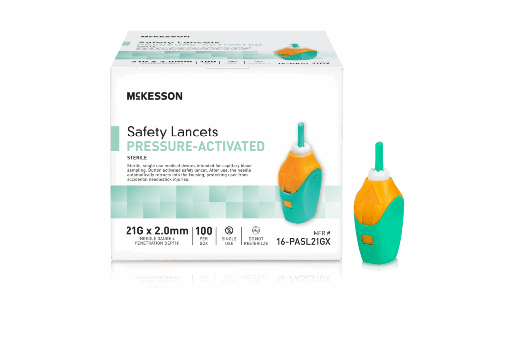 Safety Lancet 21G Pressure Activated