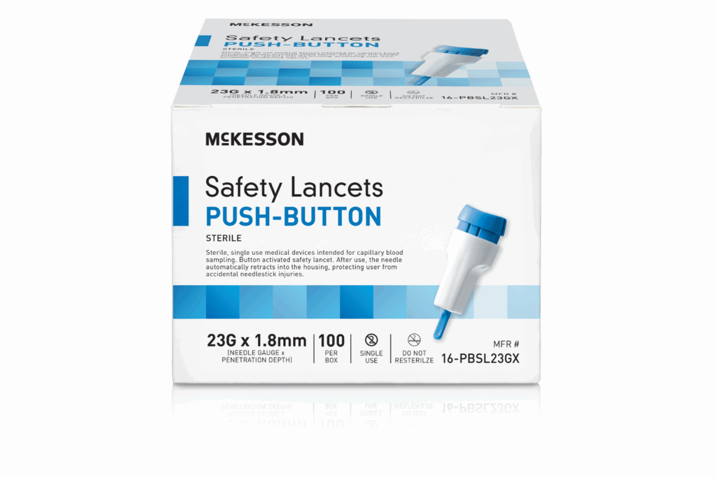 Safety Lancet 23G Push Button